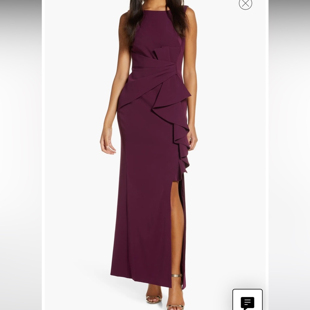 Eliza J Ruffle Front Gown